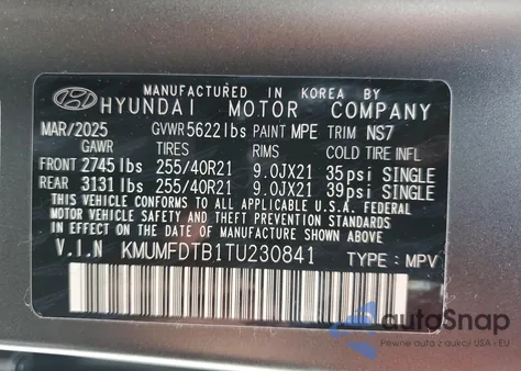 2026 Genesis Gv70 Sport Prestige from USA, damaged, VIN KMUMFDTB1TU230841